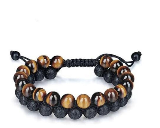 Jewelry - Bracelets - Tiger's Eye & Lava Stone