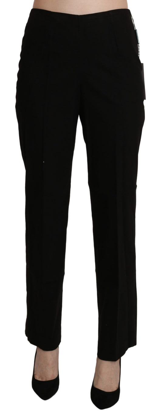 BENCIVENGA Black High Waist Straight Dress Trouser