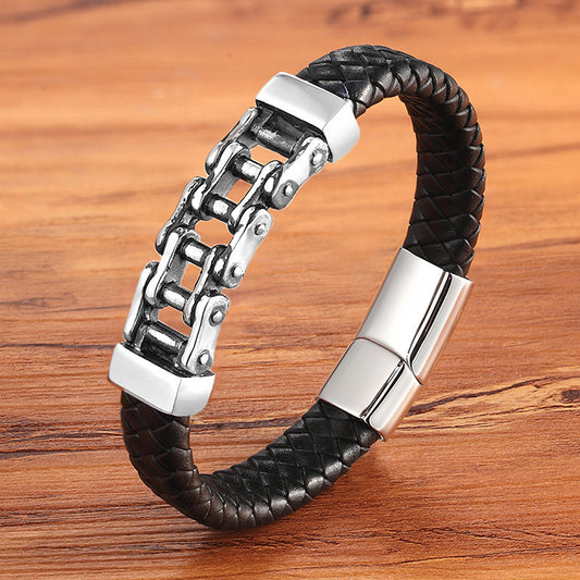 Jewelry - Bracelets - Leather Braided Custom Cowhide Men