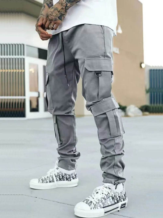 Men's Drawstring Pants with Cargo Pockets - Ultim8 Designs 4 U
