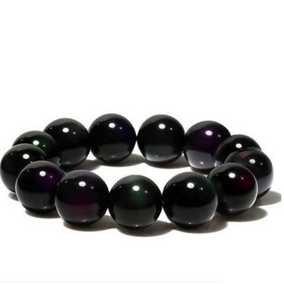 Jewelry - Bracelets - Natural Rainbow Eye Obsidian Unisex
