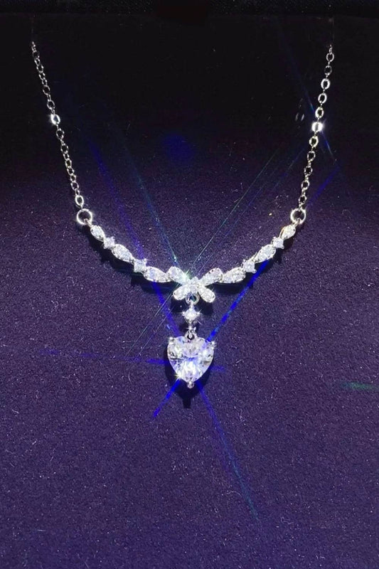 1 Carat 925 Sterling Silver Moissanite Necklace - Ultim8 Designs 4 U