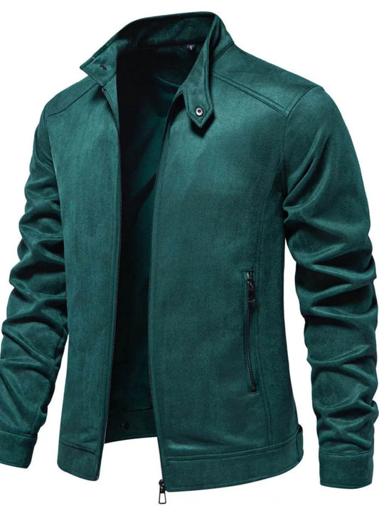Men's Zip Up Long Sleeve Biker Jacket - Ultim8 Designs 4 U