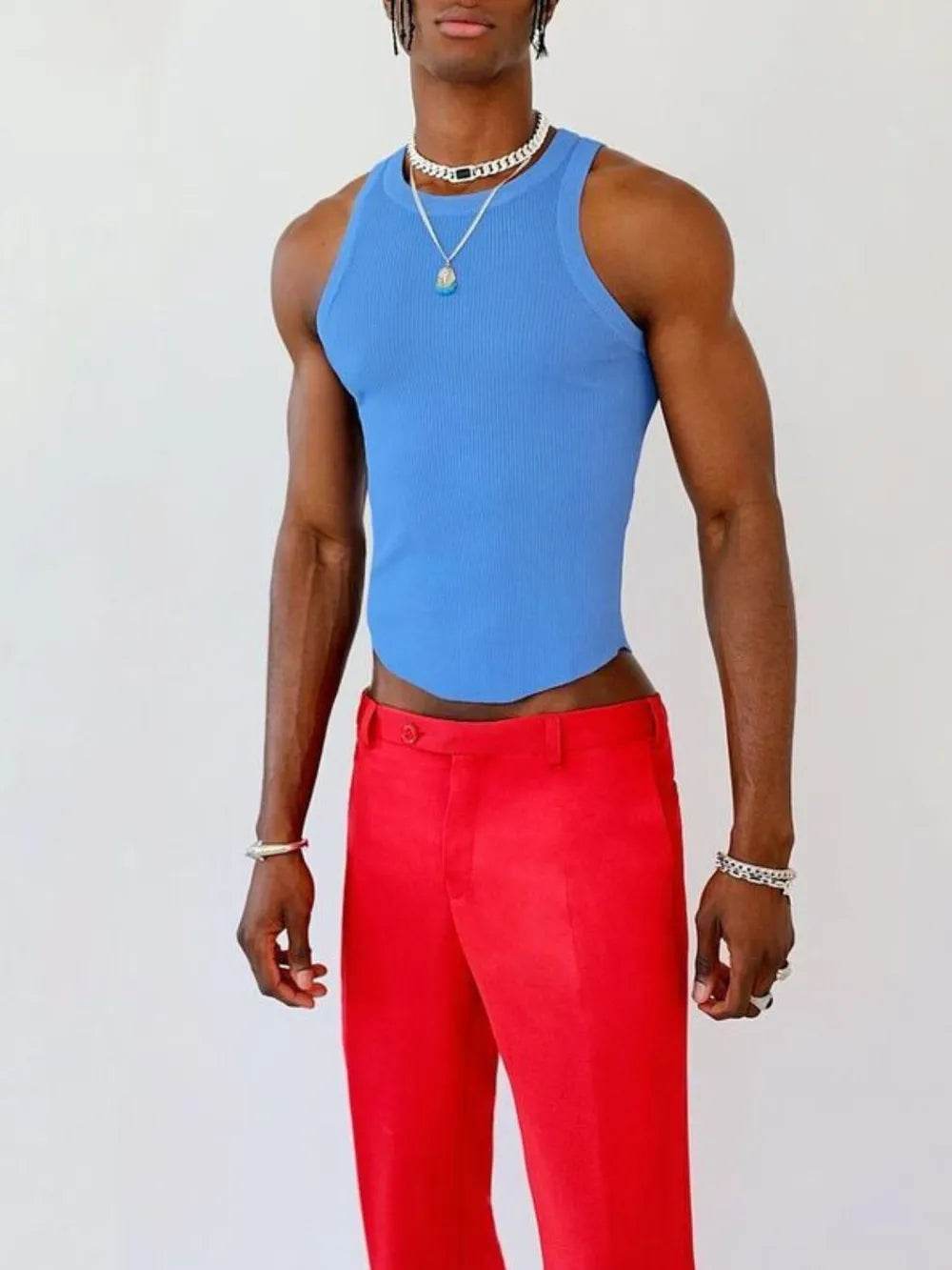 Men's Semi Cropped Full Size Round Neck Tank Plus Size - Ultim8 Designs 4 U