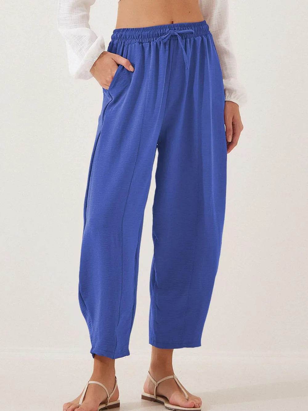 Full Size Drawstring Cropped Jogger Pants Plus Size - Ultim8 Designs 4 U