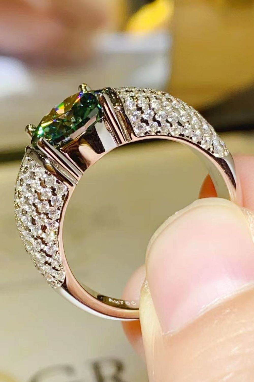 3 Carat Moissanite Side Stone Ring - Ultim8 Designs 4 U