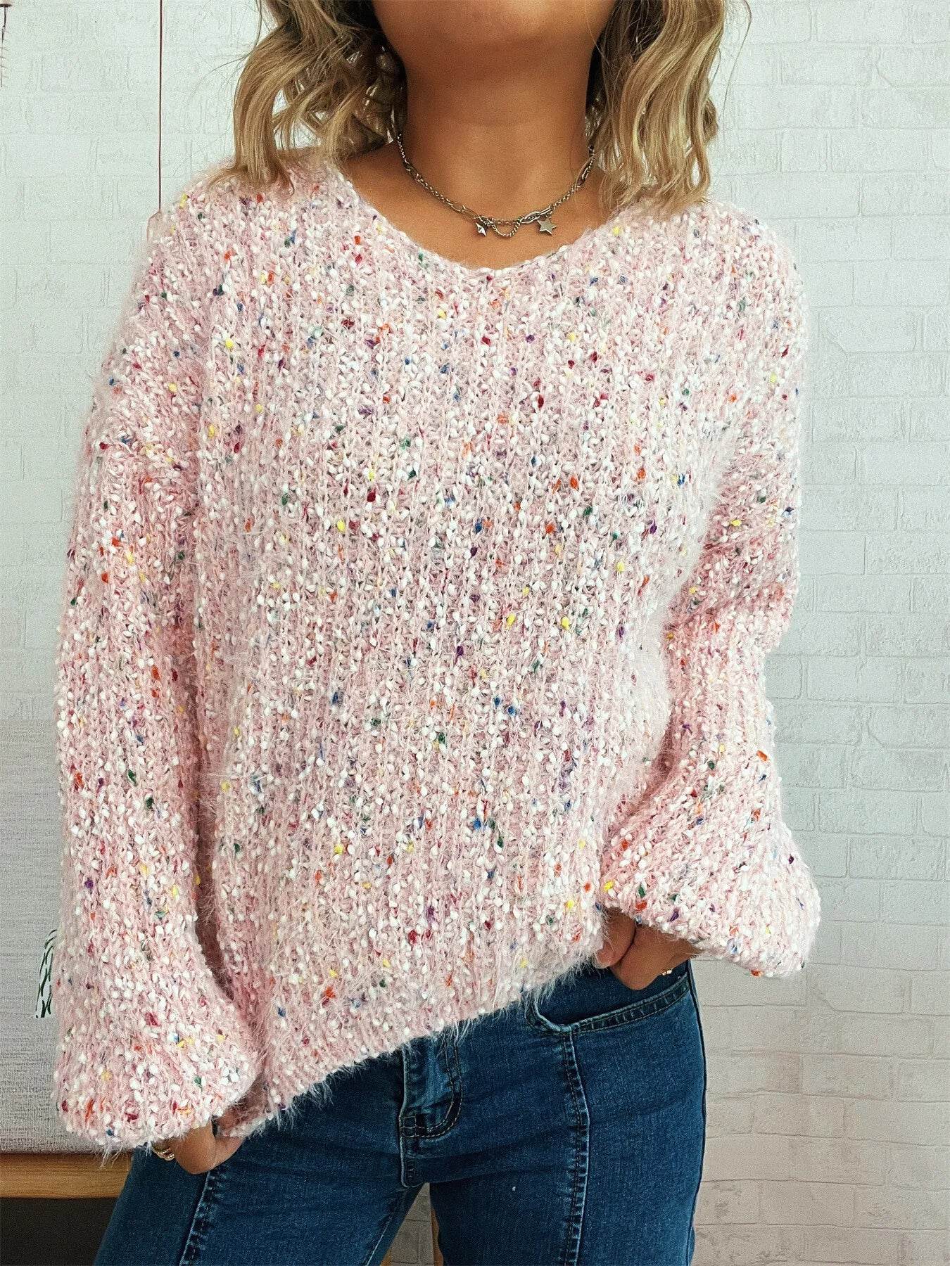 Colorful Long Sleeve Sweater - Ultim8 Designs 4 U