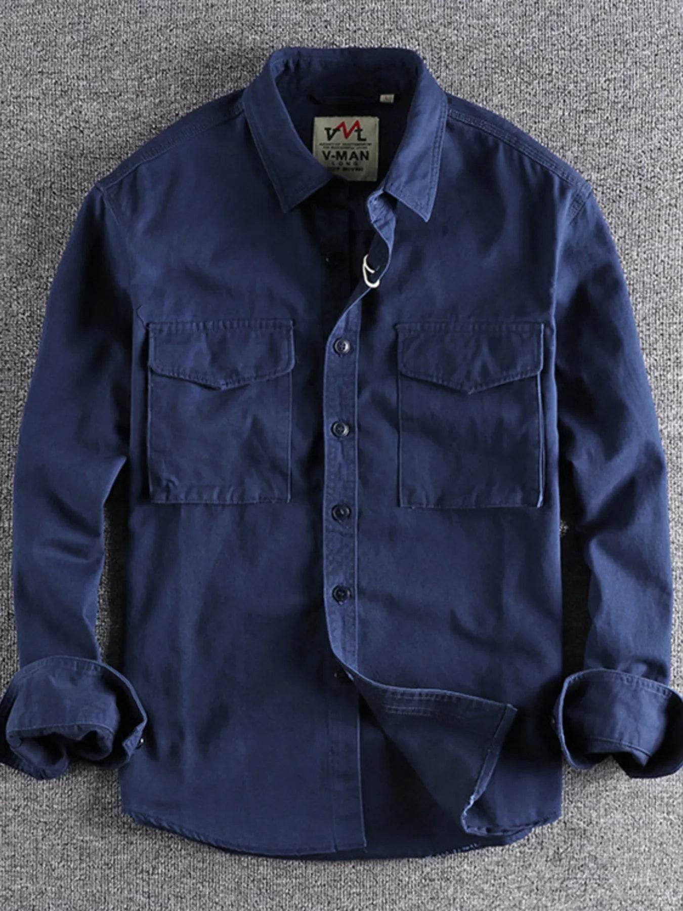 Men's Plus Size Button Up Shirt with Chest Pockets - Ultim8 Designs 4 U