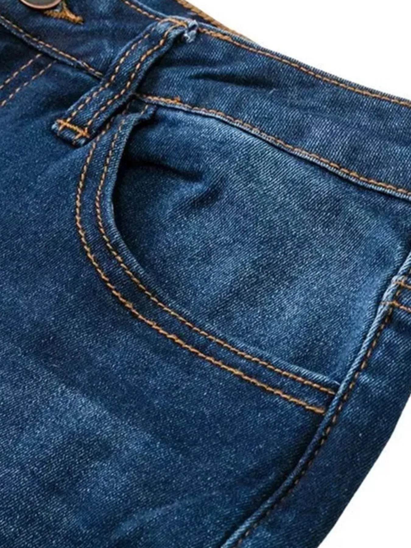 Full Size Distressed Raw Hem Flare Jeans Plus Size - Ultim8 Designs 4 U