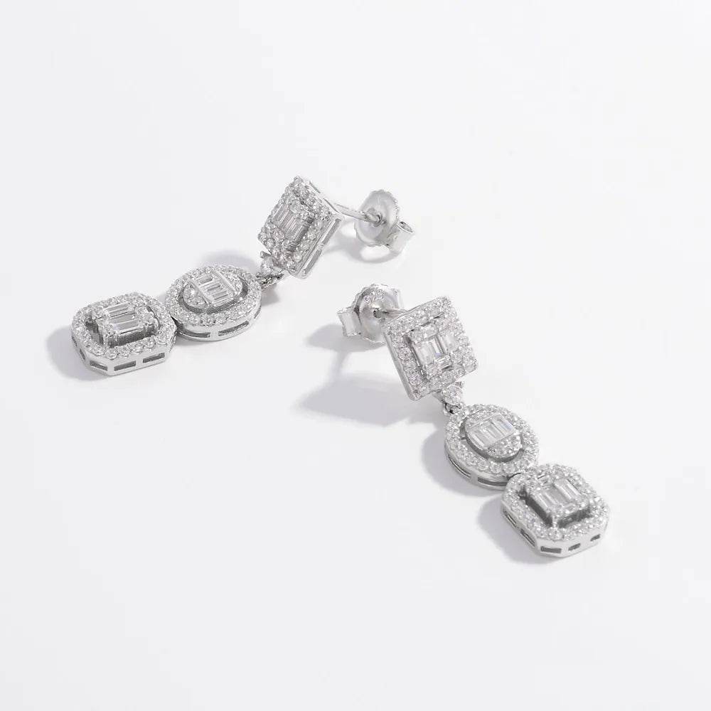 925 Sterling Silver Inlaid Zircon Earrings - Ultim8 Designs 4 U