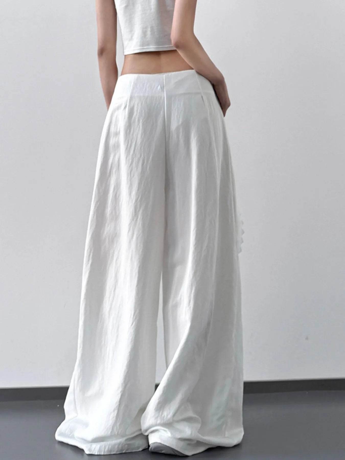 Lace Detail Wide Leg Pants - Ultim8 Designs 4 U