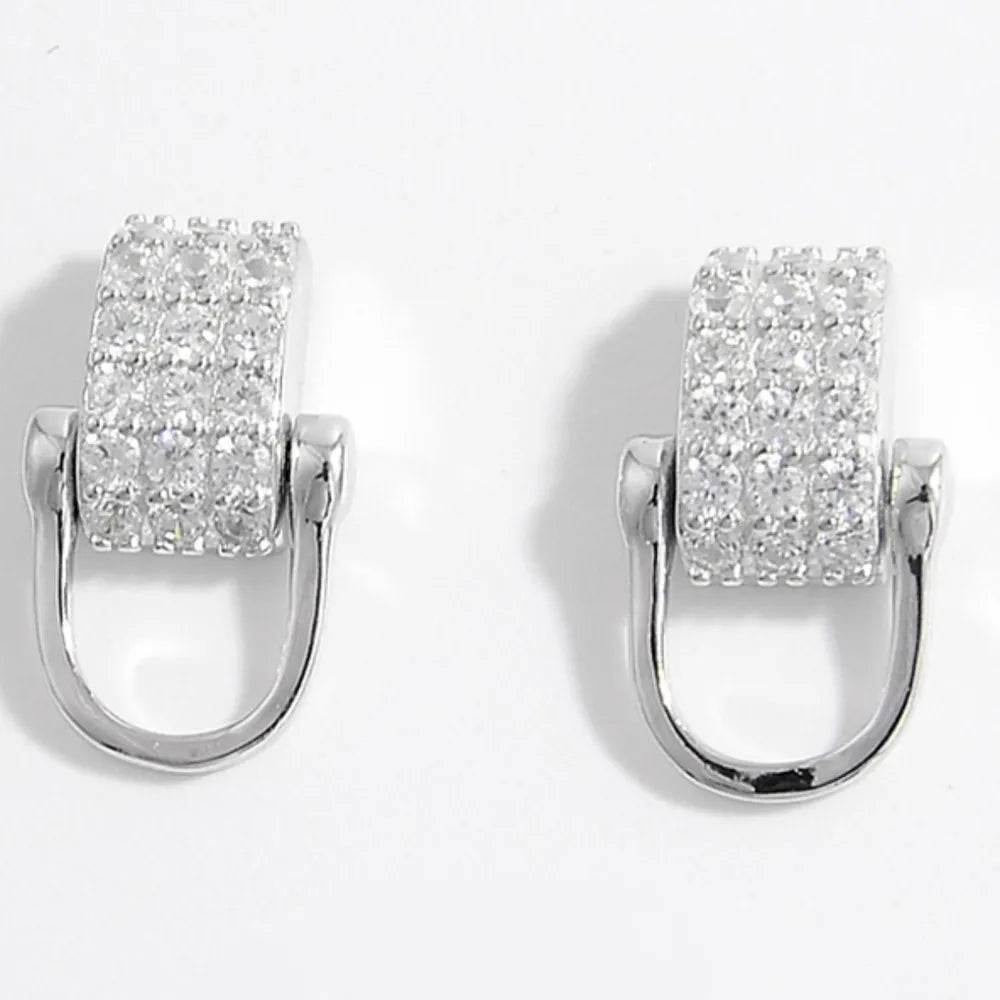 925 Sterling Silver Inlaid Zircon Earrings - Ultim8 Designs 4 U