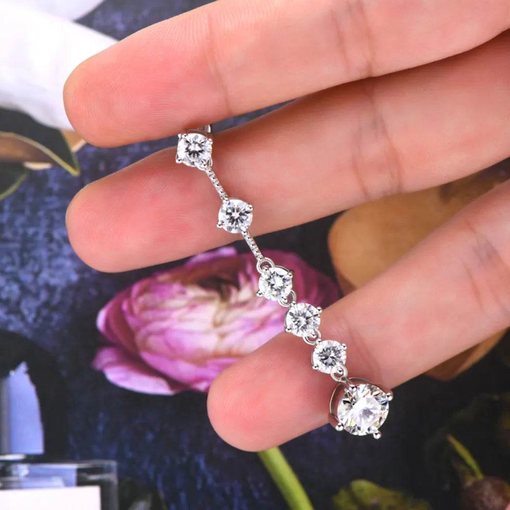4 Carat Moissanite 925 Sterling Silver Earrings - Ultim8 Designs 4 U