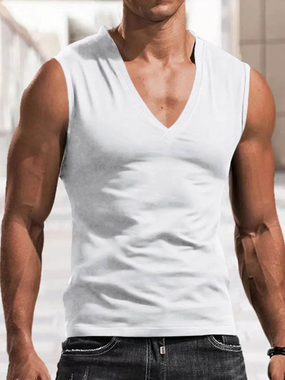 Men's Plus Size V-Neck Tank - Ultim8 Designs 4 U