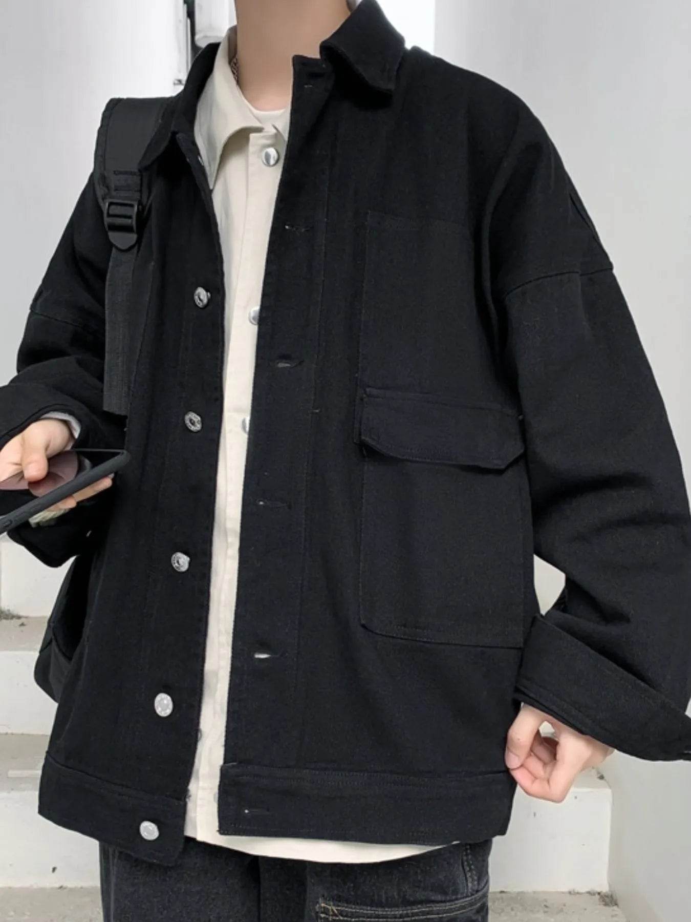 Men's Button Up Drop Shoulder Denim Jacket - Ultim8 Designs 4 U