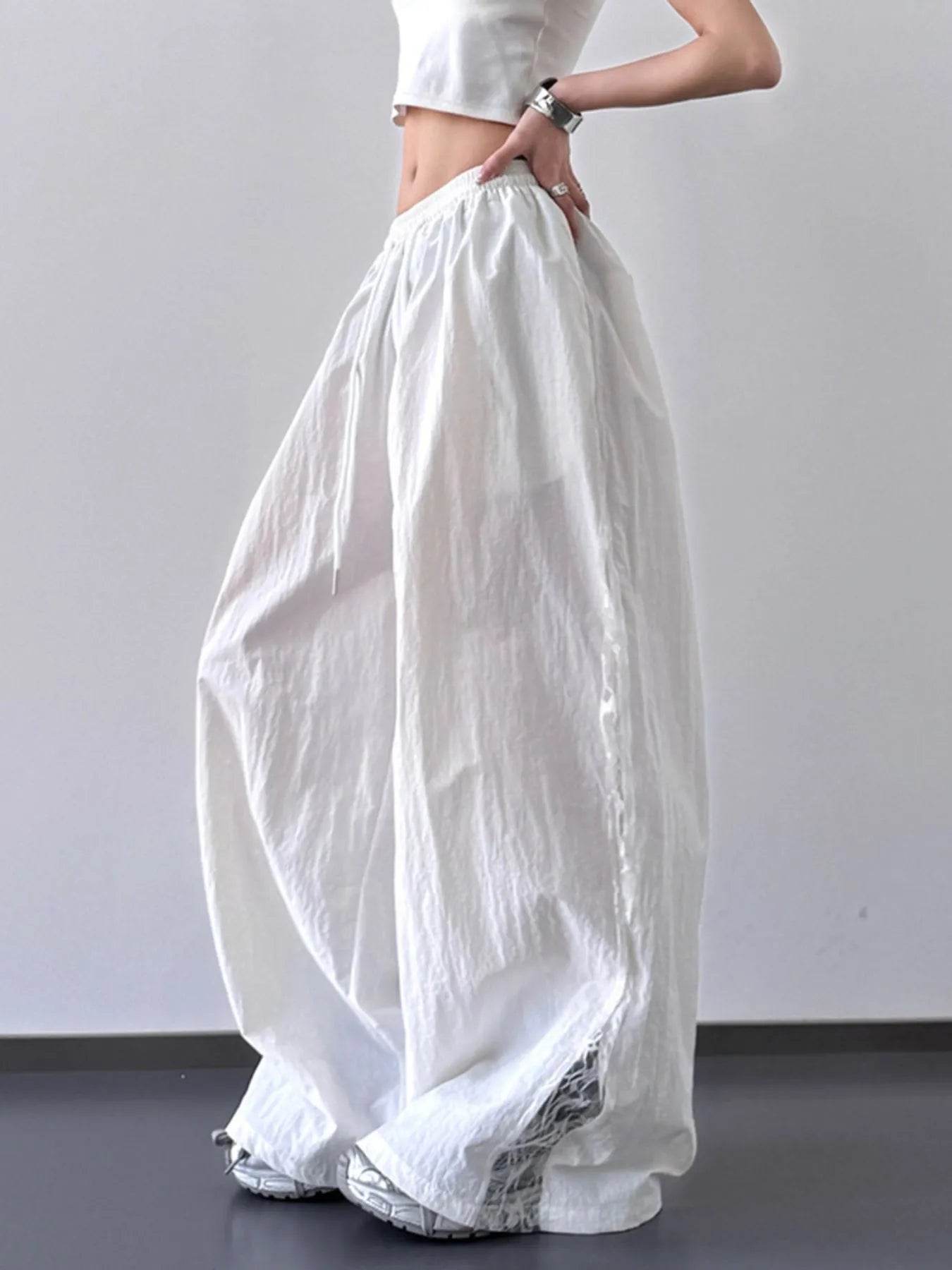 Elastic Waist Wide-Leg Pants - Ultim8 Designs 4 U