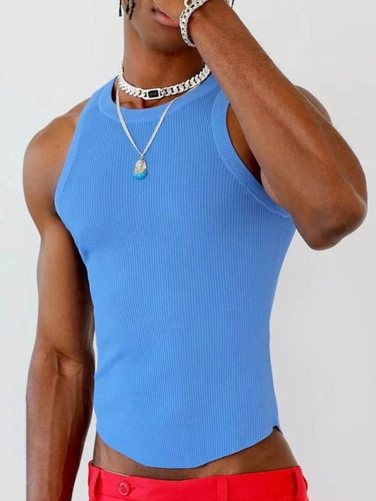 Men's Semi Cropped Full Size Round Neck Tank Plus Size - Ultim8 Designs 4 U