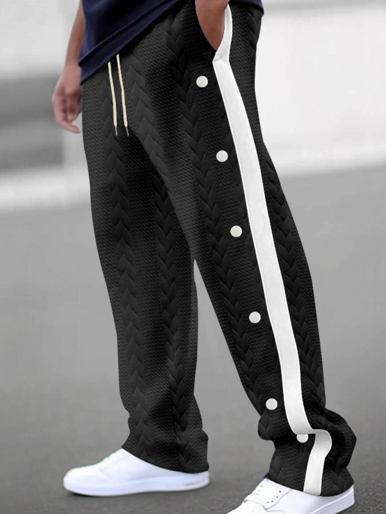 Men's Full Size Textured Drawstring Pants Plus Size - Ultim8 Designs 4 U