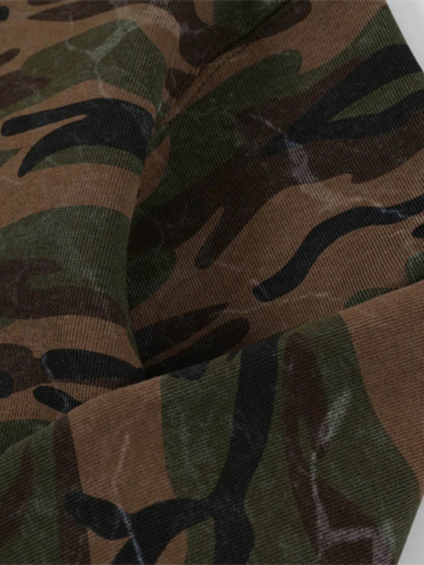 Men's Camouflage Print Zip-Up Hoodie - Ultim8 Designs 4 U