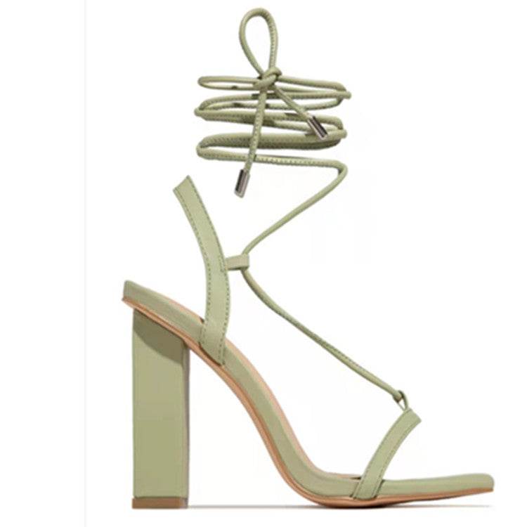Plus Size Lace-up Leather Rubber Fashion Sandals - Ultim8 Designs 4 U