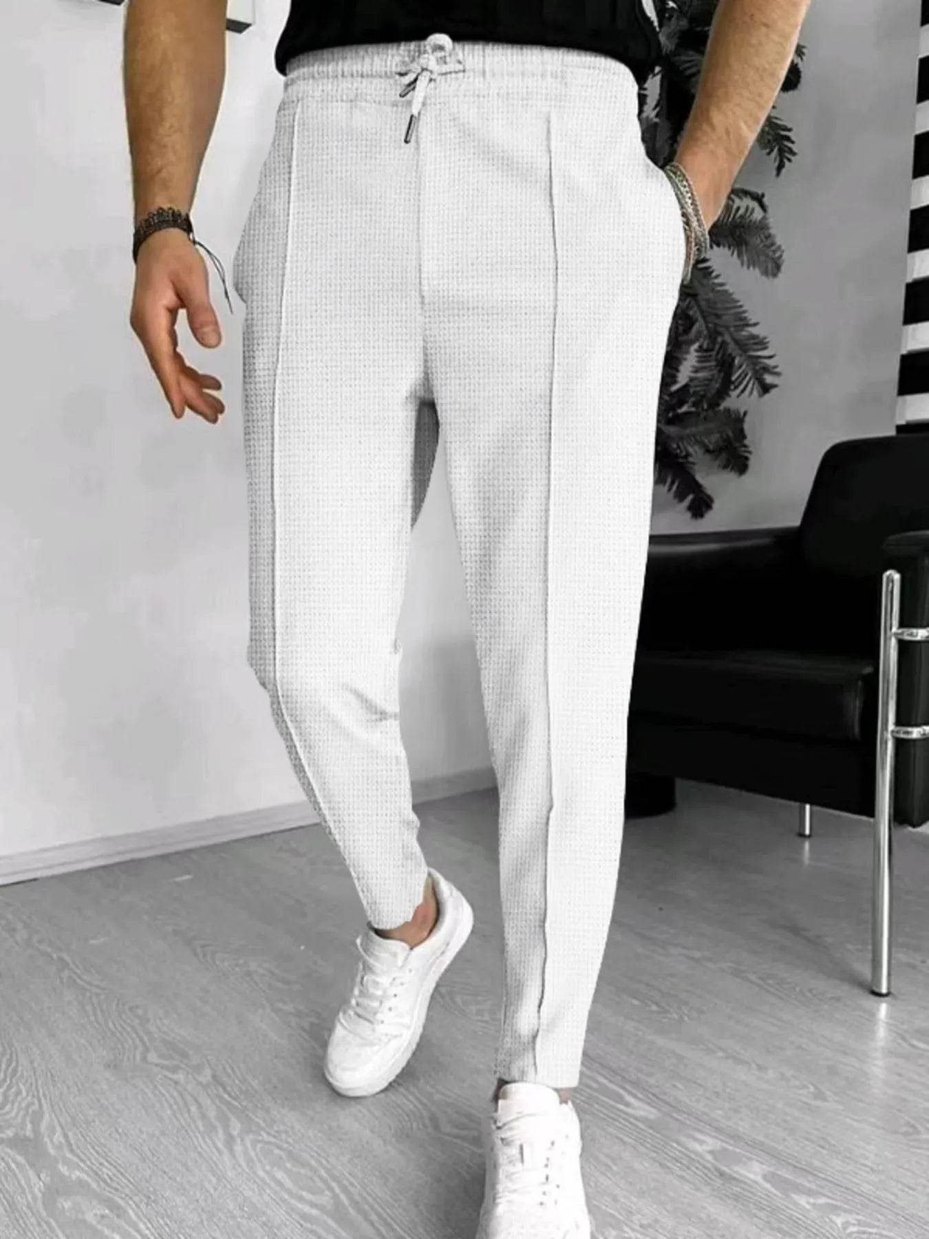 Men's Full Size Drawstring Casual Pants Plus Size - Ultim8 Designs 4 U