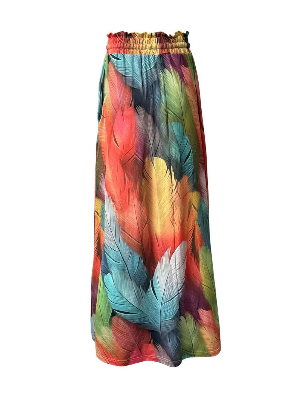 Printed Maxi Skirt with Pockets - Ultim8 Designs 4 U
