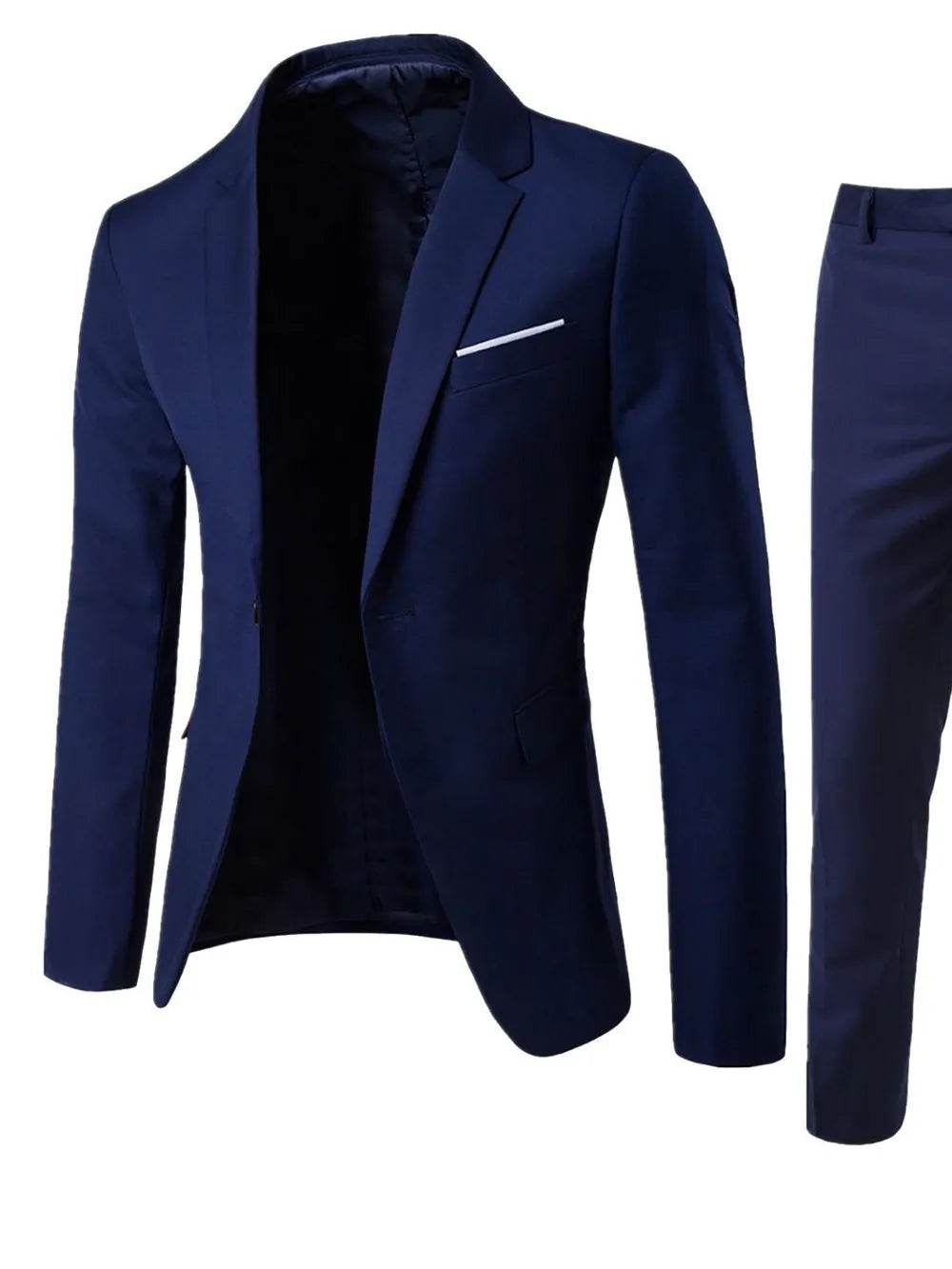 Men's Full Size Slim Fit One Button Top and Pants Two-Piece Blazer Set Plus Size - Ultim8 Designs 4 U