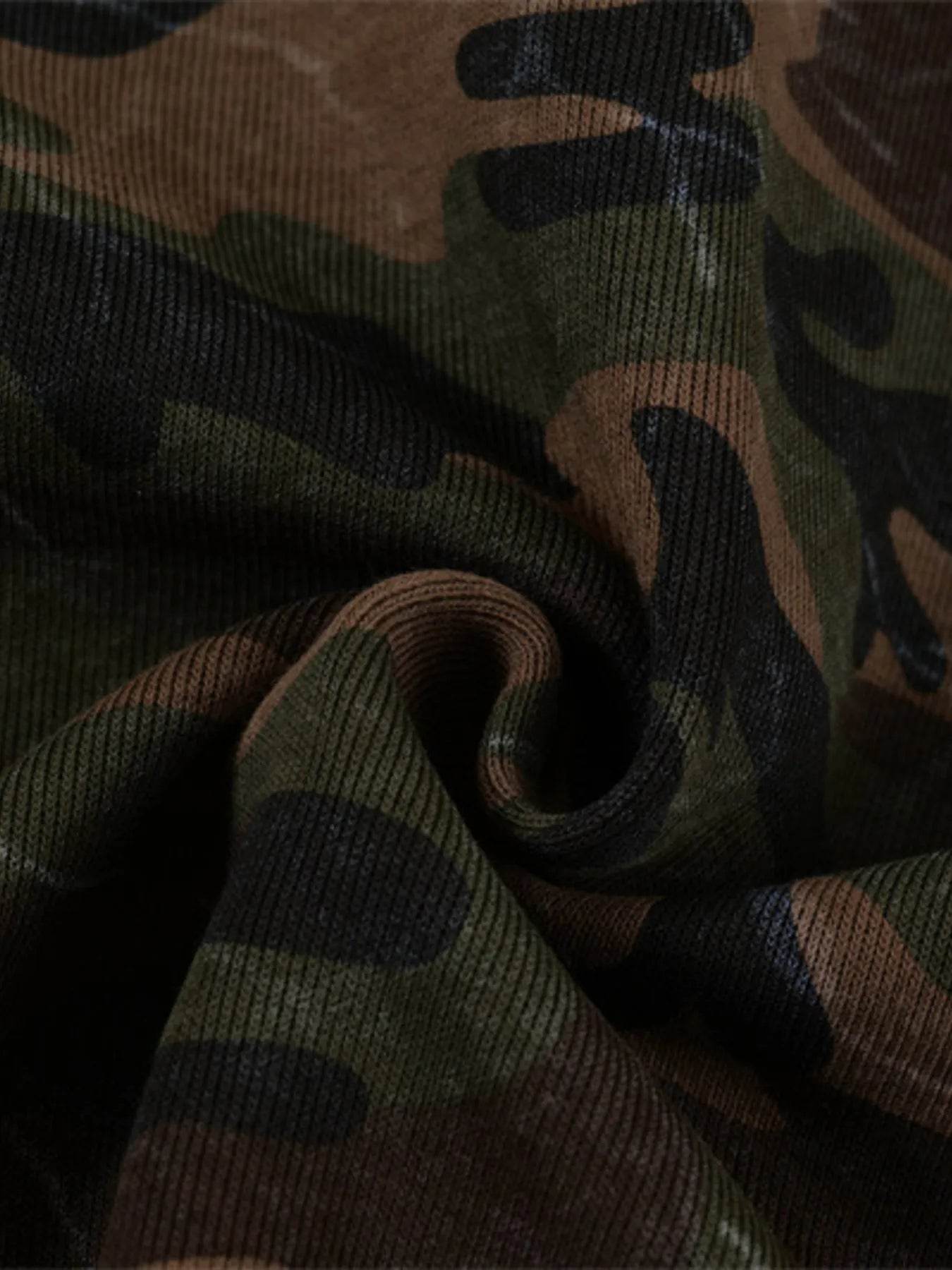 Men's Camouflage Print Zip-Up Hoodie - Ultim8 Designs 4 U