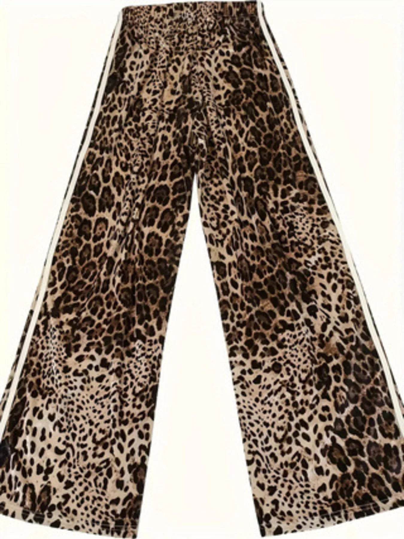 Leopard Wide Leg Pants - Ultim8 Designs 4 U