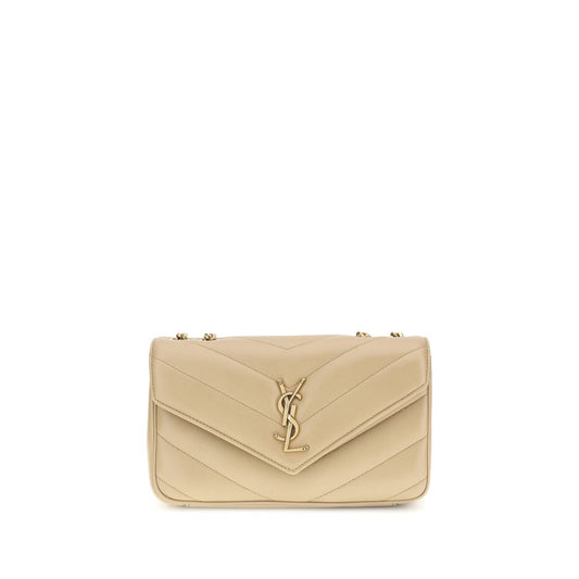 Saint Laurent Beige Lamb Ovis Aries Aries Shoulder Bag
