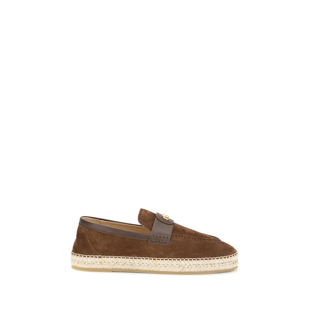 Valentino Garavani Brown Calf Leather Bos Taurus Espadrilles