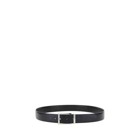 Ferragamo Black Calf Leather Bos Taurus Belt