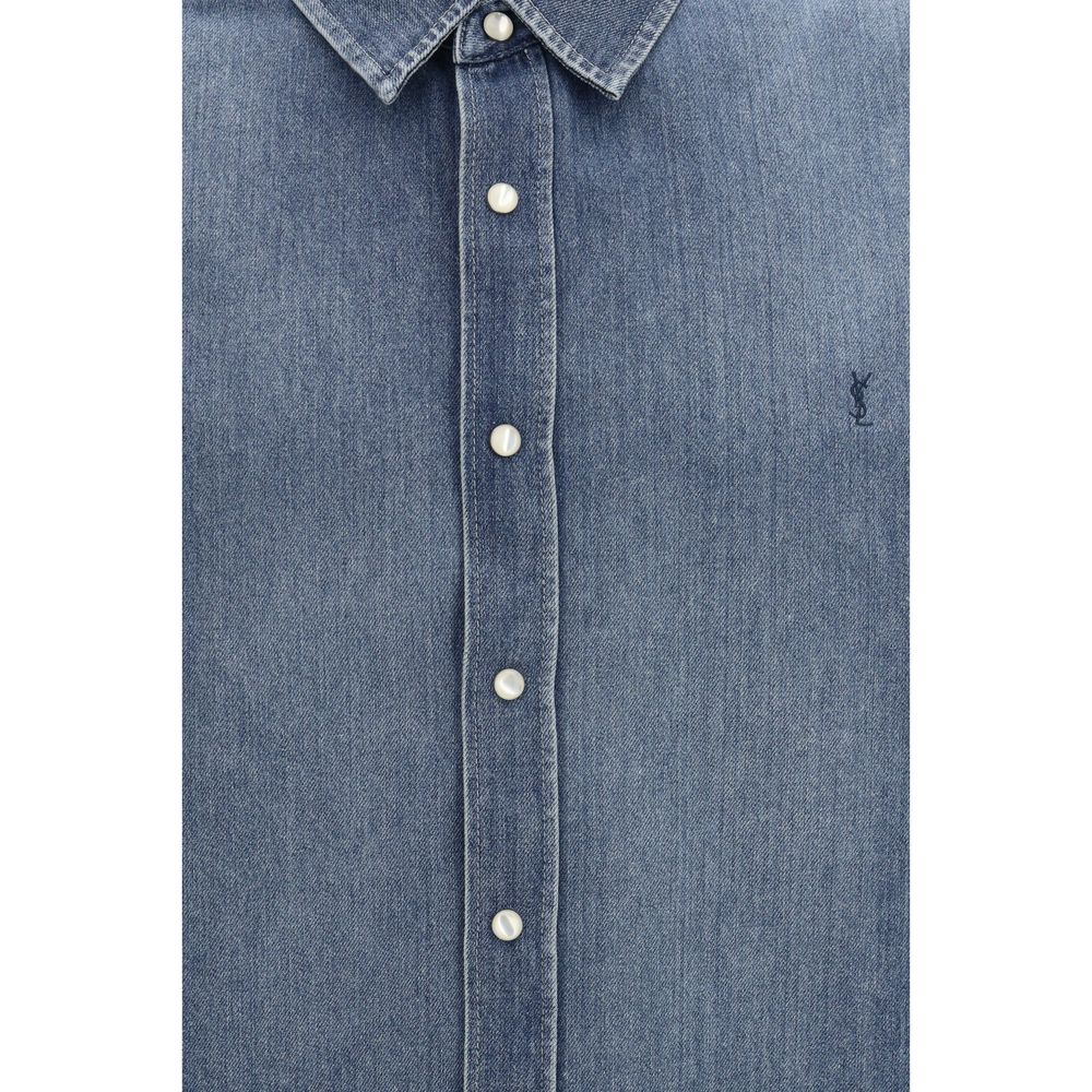 Saint Laurent Blue Denim Shirt