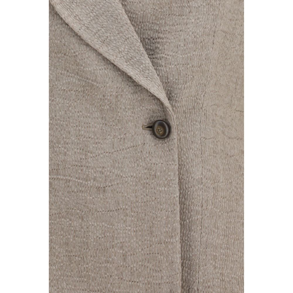 Giorgio Armani Beige Linen Blazer