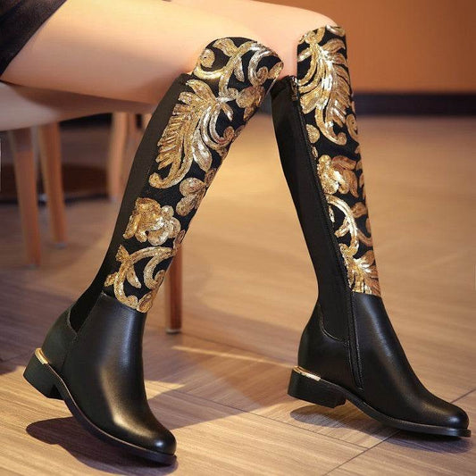 Knight boots cowhide leather boots - Ultim8 Designs 4 U