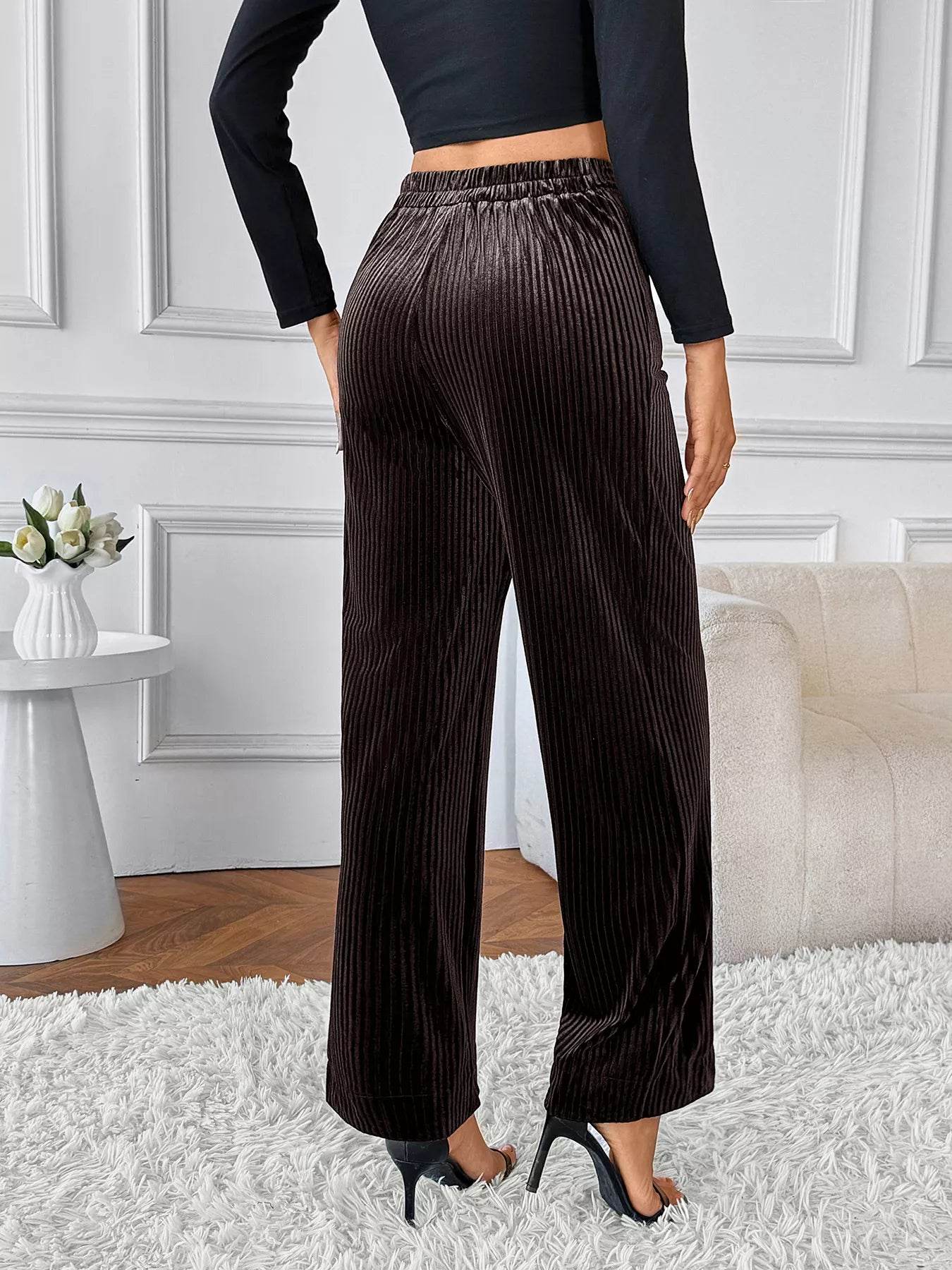 High-Waisted Wide-Leg Pants - Ultim8 Designs 4 U