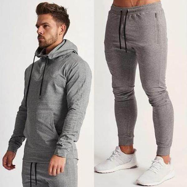 Men’s Hooded Leisure Sports Fitness Set – Comfortable & Breathable - Ultim8 Designs 4 U