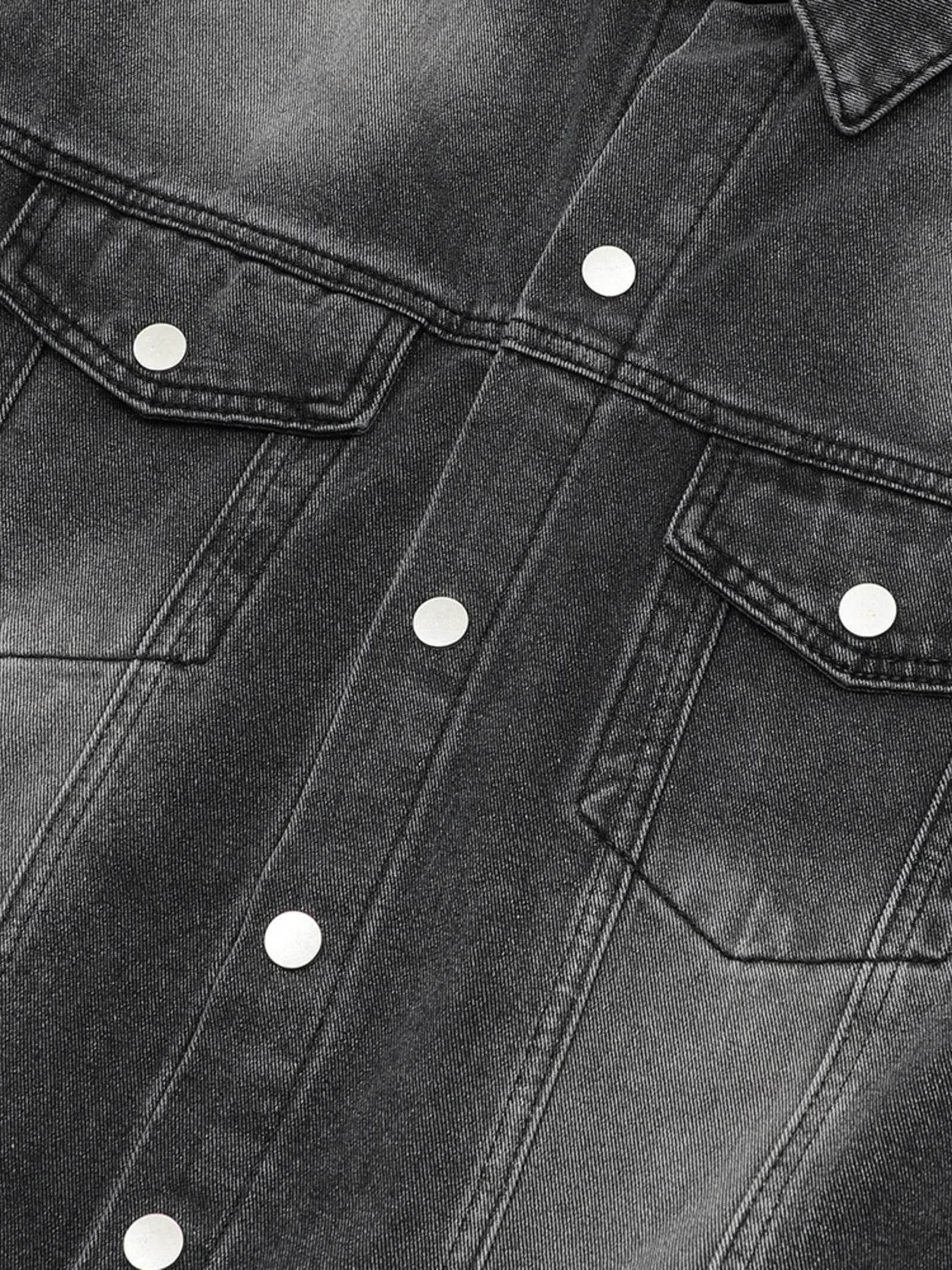 Men's Washed Short Sleeve Denim Shirt - Ultim8 Designs 4 U