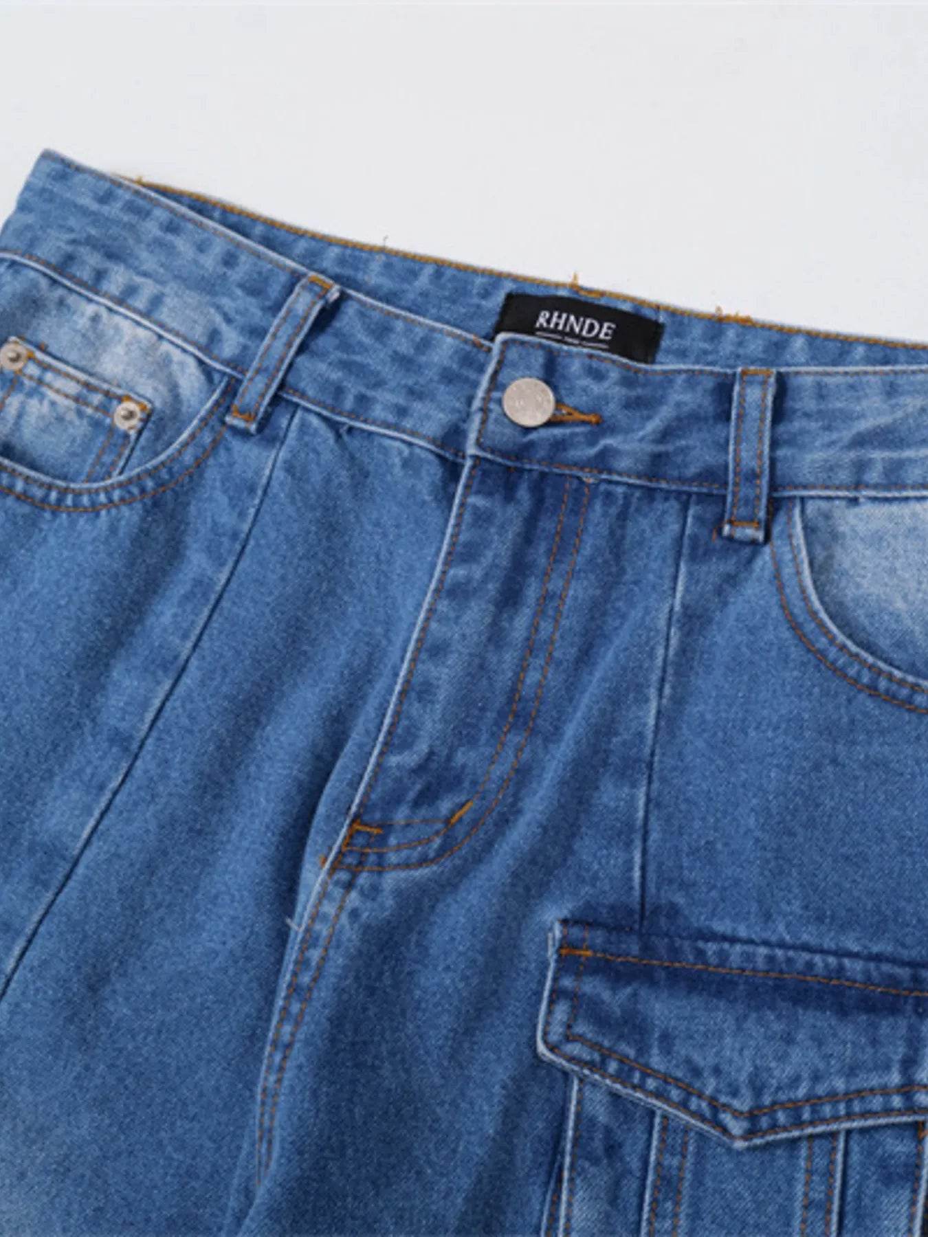 Men's Wide Leg Cargo Jeans - Ultim8 Designs 4 U