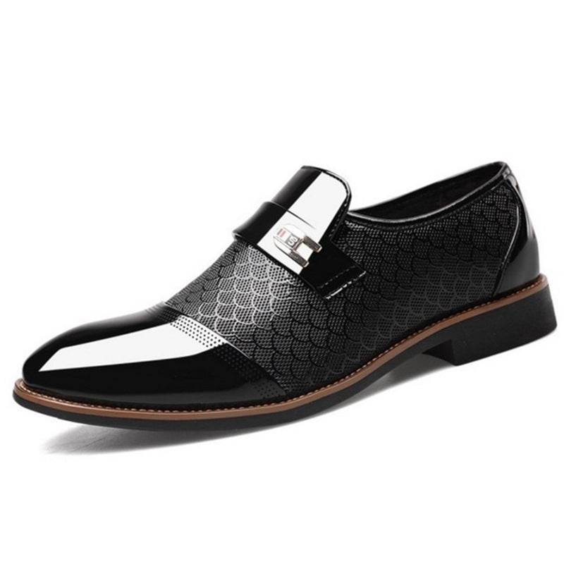 Embossed Men's Leather Shoes, Men's Casual Leather Shoes - Ultim8 Designs 4 U