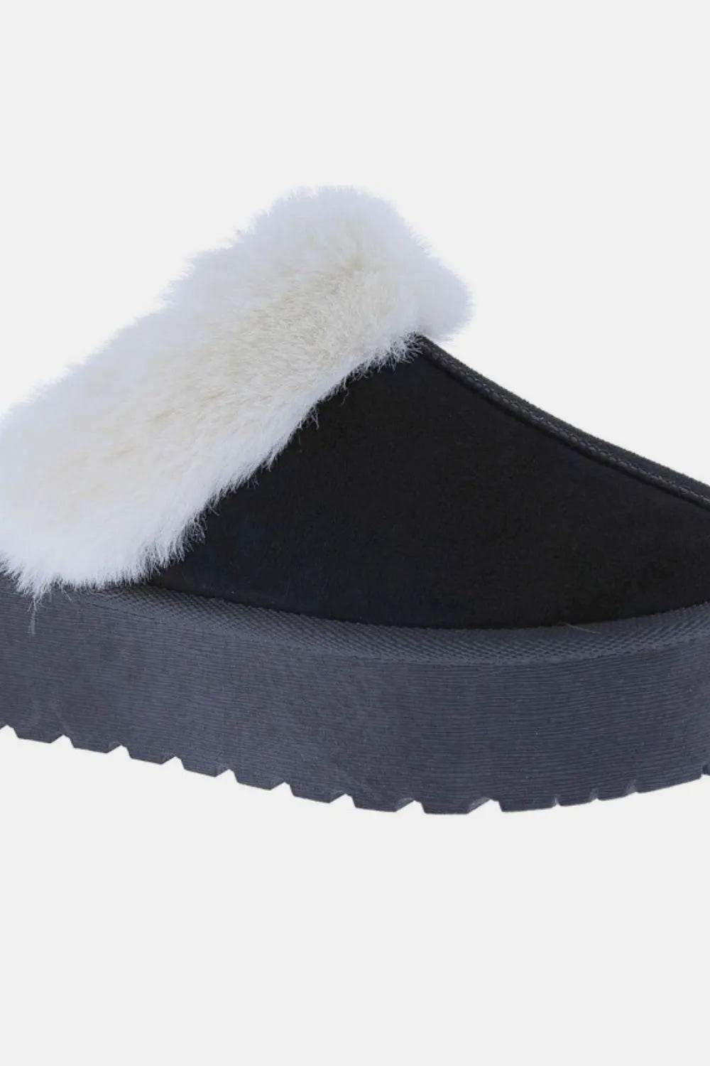 Weeboo Thick Bottom Fur Trim Snow Slippers - Ultim8 Designs 4 U