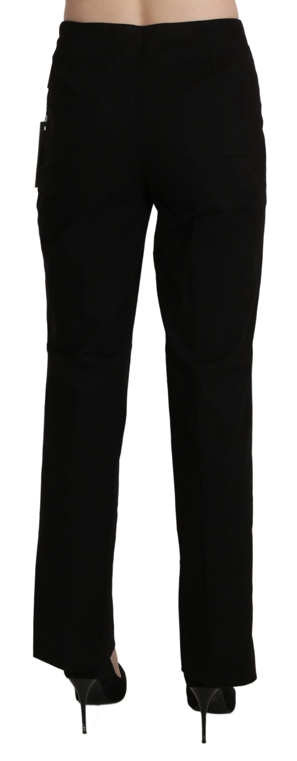 BENCIVENGA Black High Waist Straight Dress Trouser