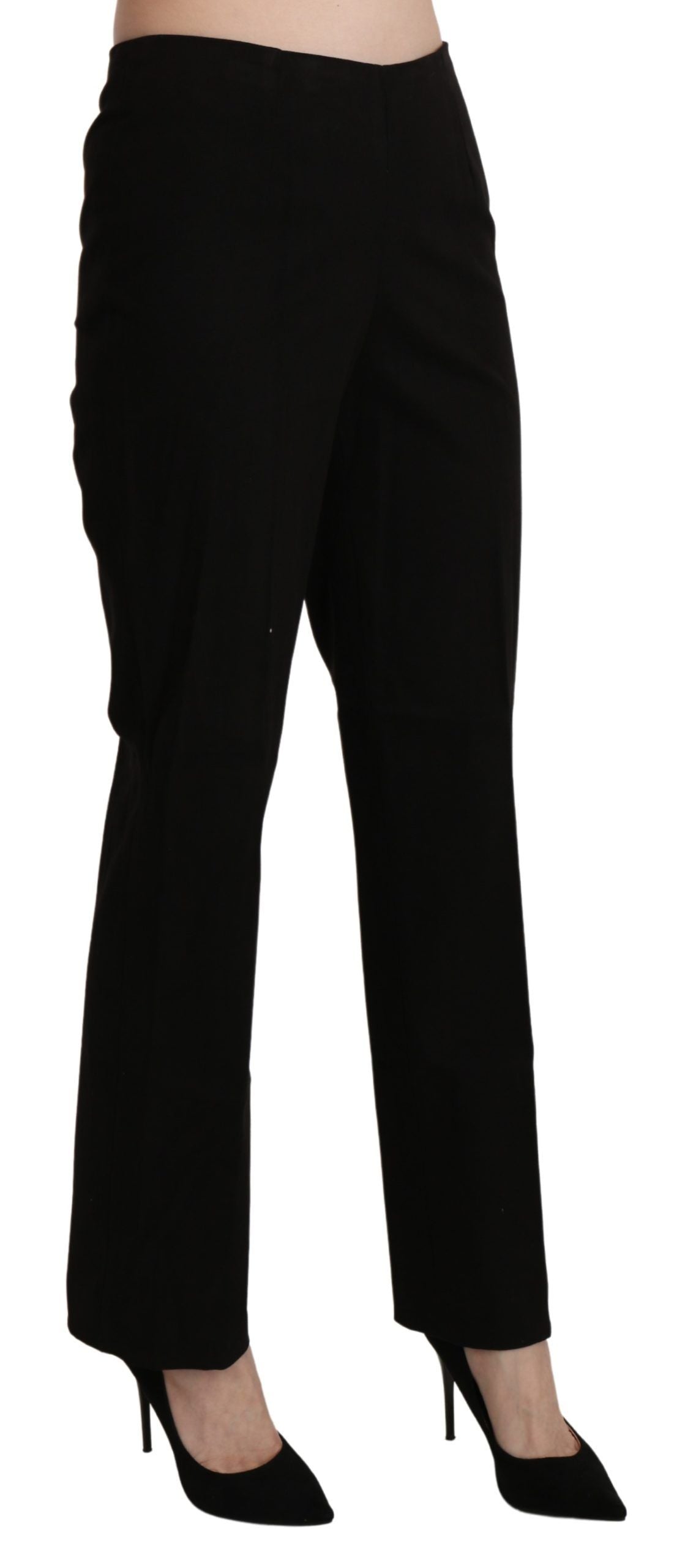 BENCIVENGA Black High Waist Straight Dress Trouser