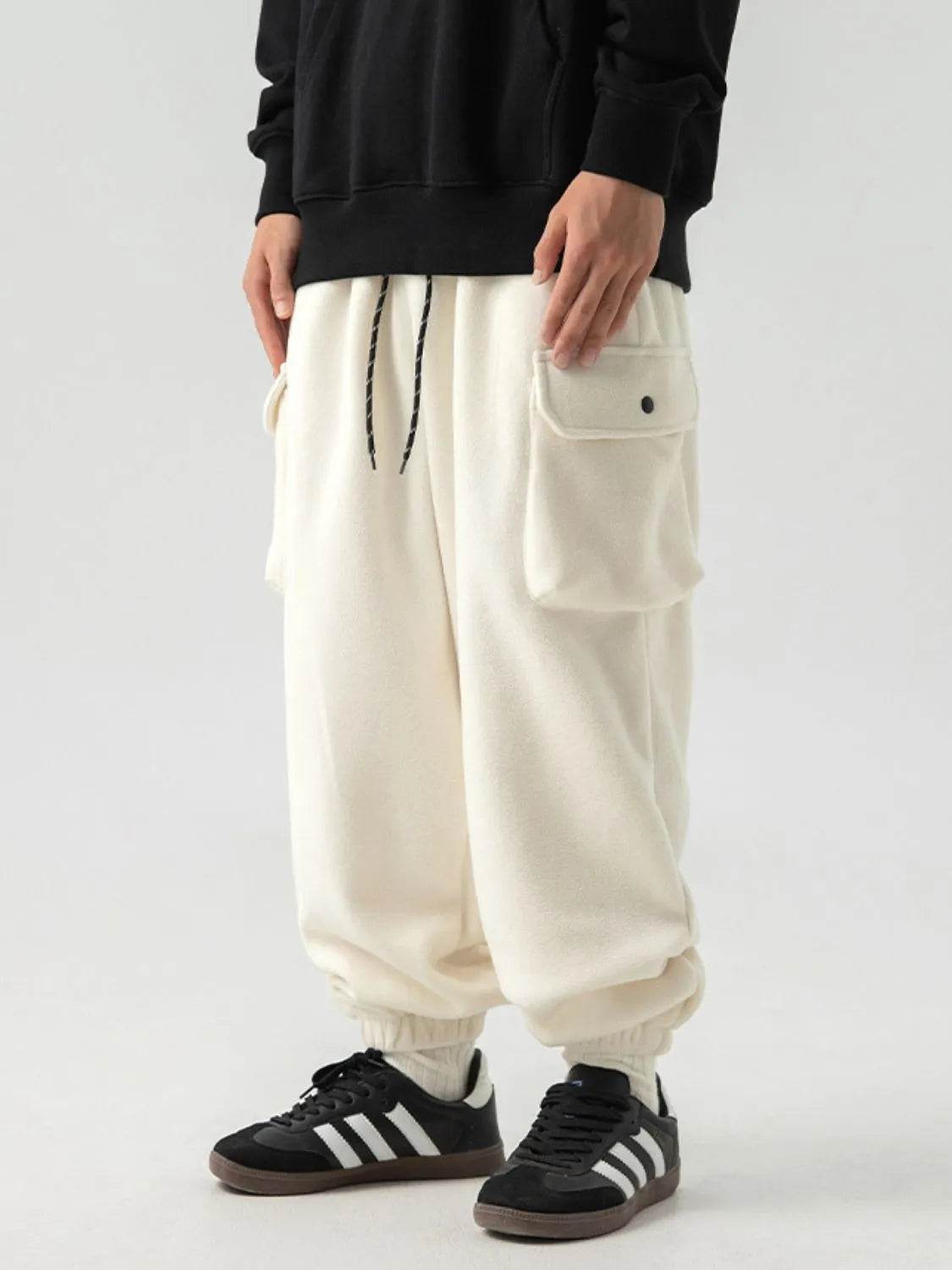 Men's Plus Size Elastic Waist Joggers with Pockets - Ultim8 Designs 4 U