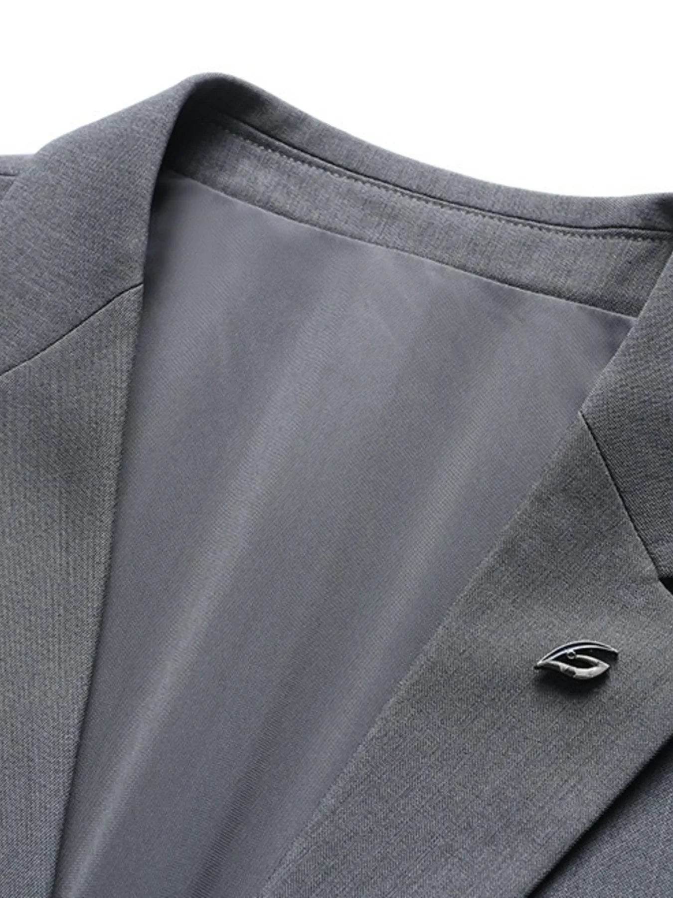 Men's Lapel Collar Long Sleeve Blazer - Ultim8 Designs 4 U