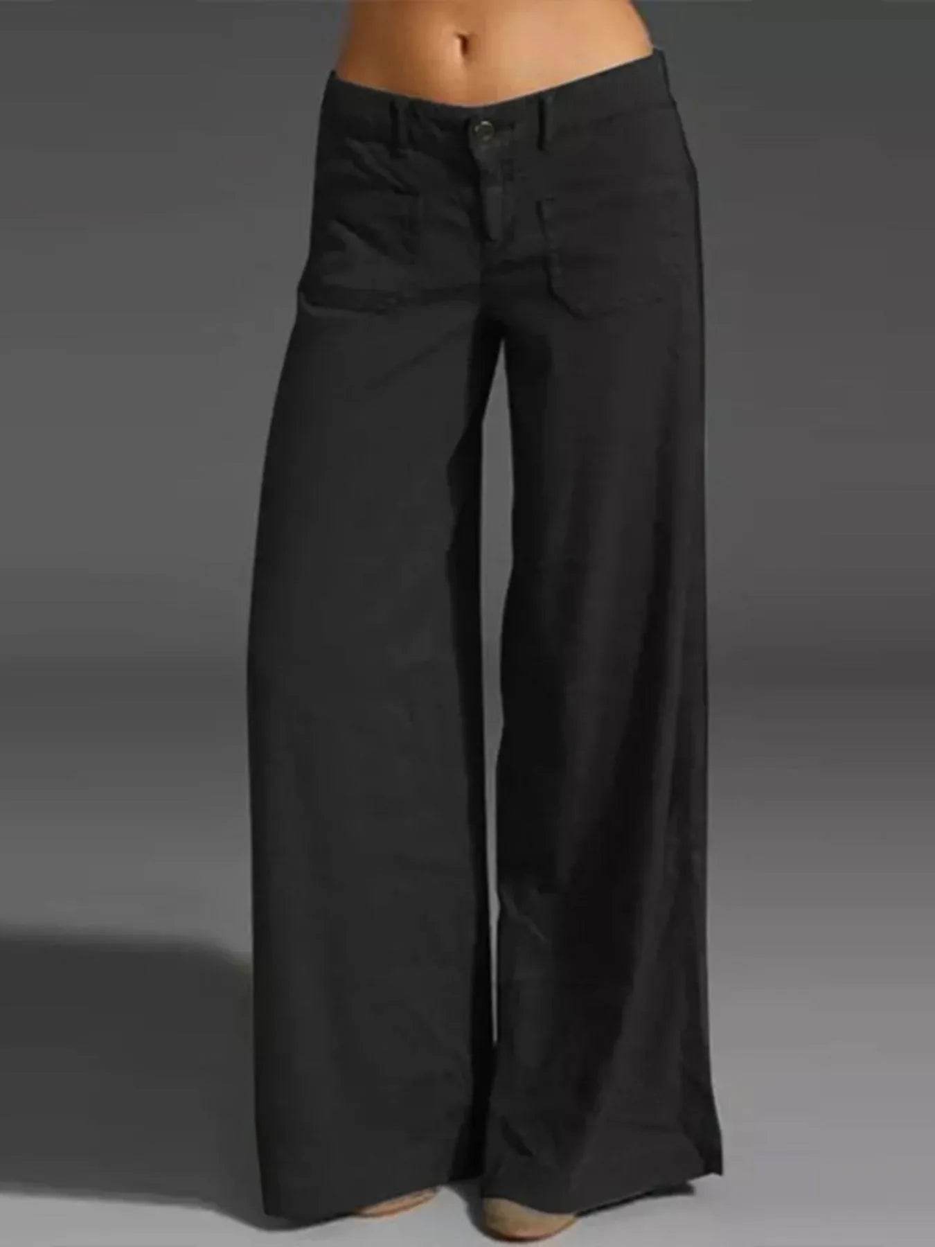 Full Size Wide Leg Pants with Pockets Plus Size - Ultim8 Designs 4 U