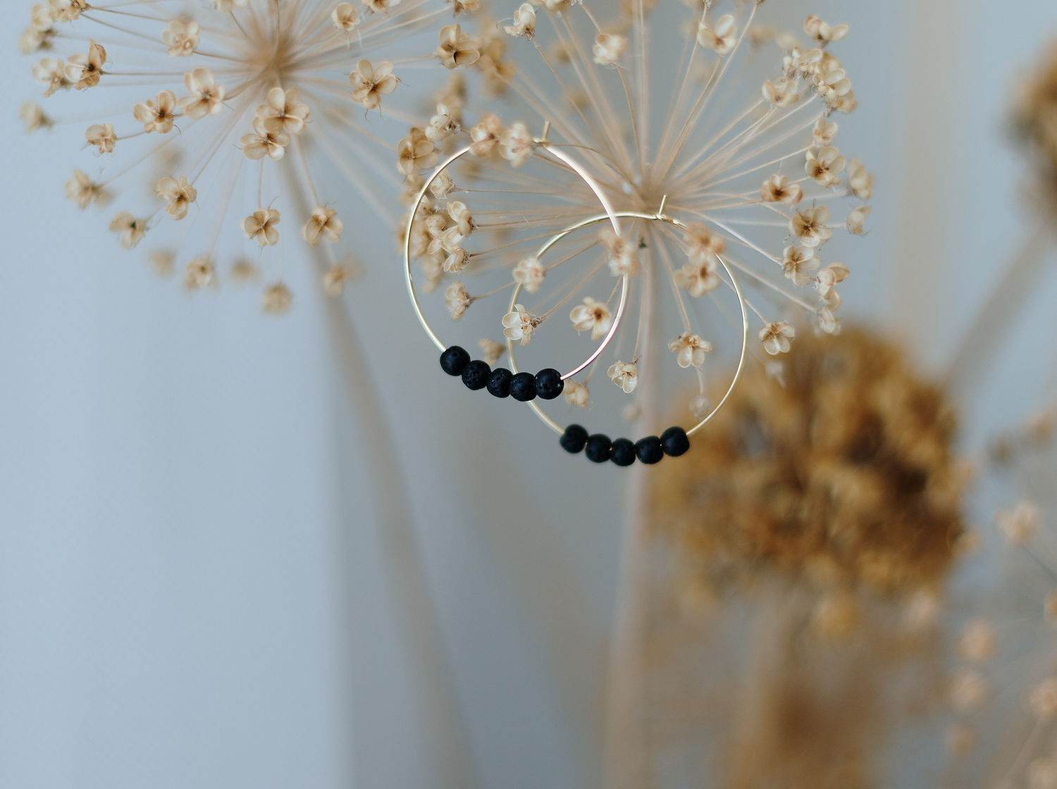 14K Gold Plated Diffuser Earrings - Circle - Ultim8 Designs 4 U