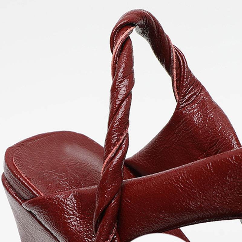 Women's Fashion Leather High Heel Toe Cap Sandals - Ultim8 Designs 4 U