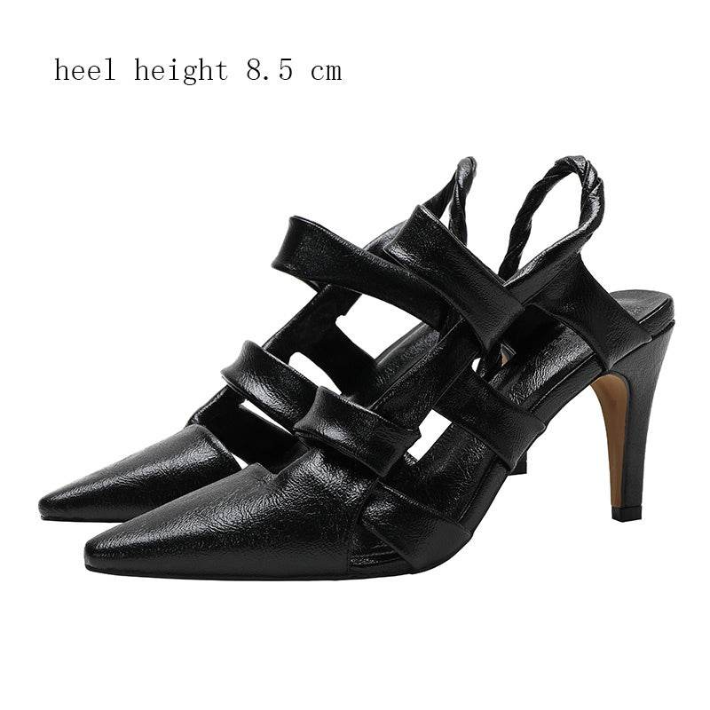 Women's Fashion Leather High Heel Toe Cap Sandals - Ultim8 Designs 4 U