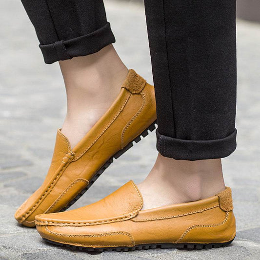 Cow Leather Peas Shoes Men's British Casual Leather Shoes - Ultim8 Designs 4 U
